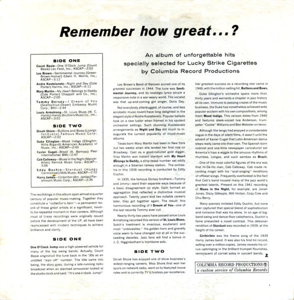 Remember how great?