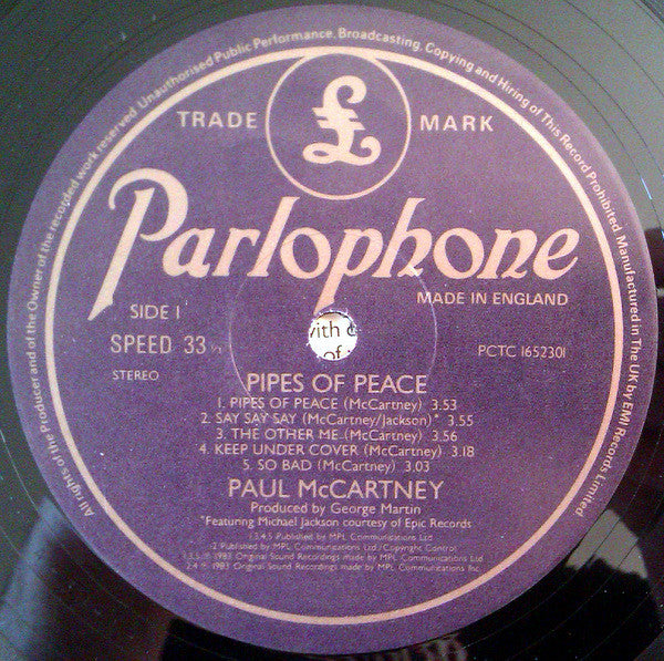Pipes of peace