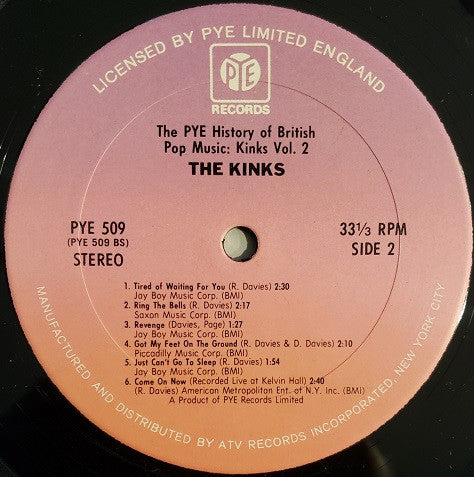 The PYE History Of British Pop Music: Kinks Vol. 2