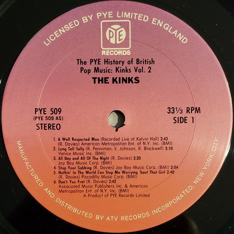 The PYE History Of British Pop Music: Kinks Vol. 2