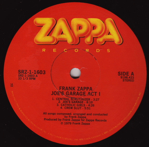 Joe’s garage act.