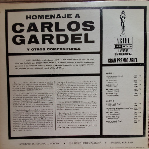 Homenaje A Carlos Gardel Y Otros Compositores