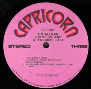 The Allman Brothers Band At Fillmore East