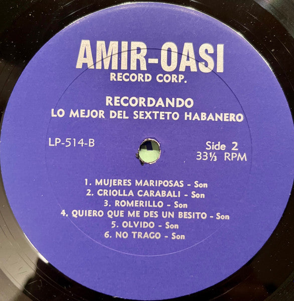 Recordando Lo Mejor Del Sexteto Habanero