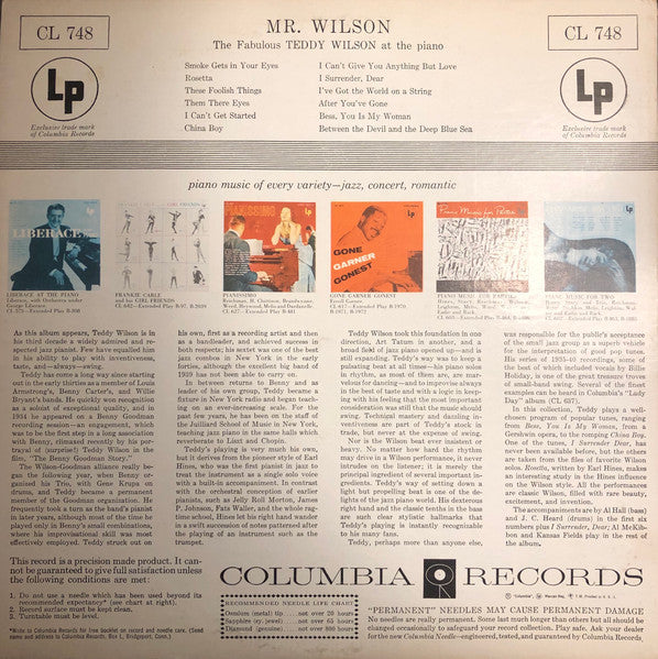 The Fabulous Teddy Wilson at the Piano