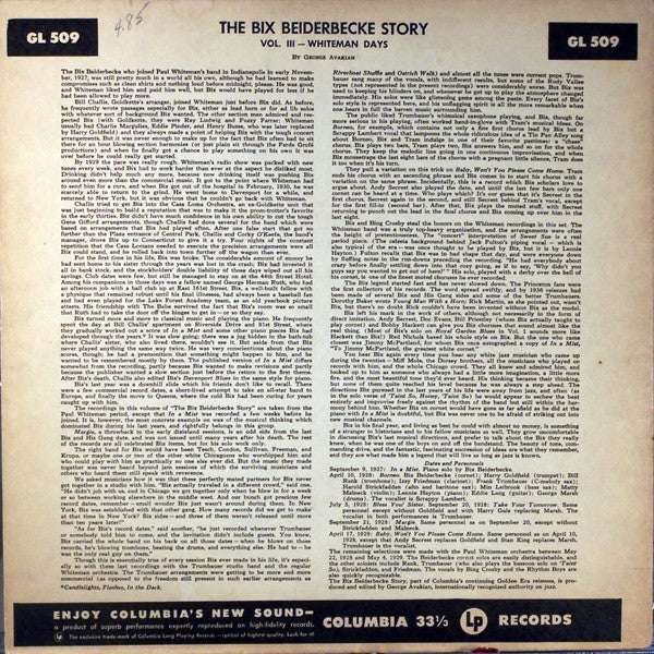 The Bix Beiderbecke Story Vol. 3 - Whiteman Days