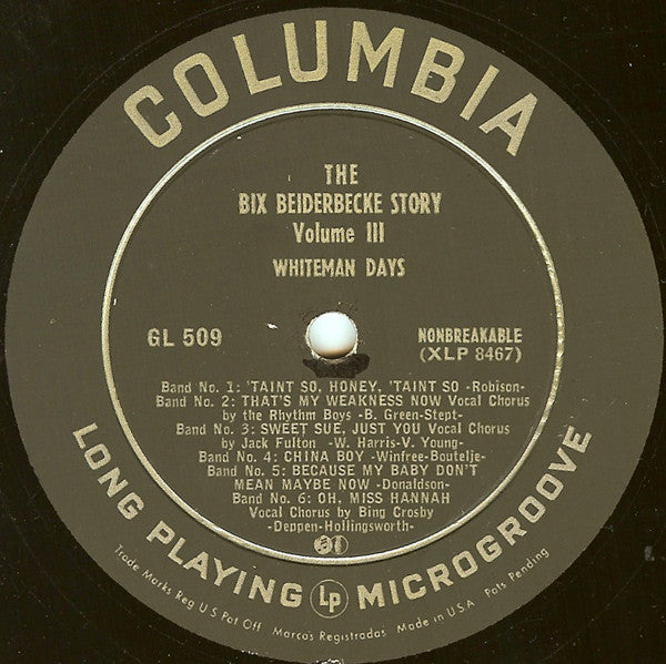 The Bix Beiderbecke Story Vol. 3 - Whiteman Days