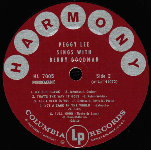 Peggy Lee sings with Benny Goodman