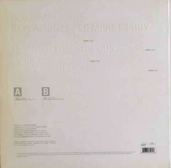 Gustavo Cerati – Reversiones / Siempre Es Hoy