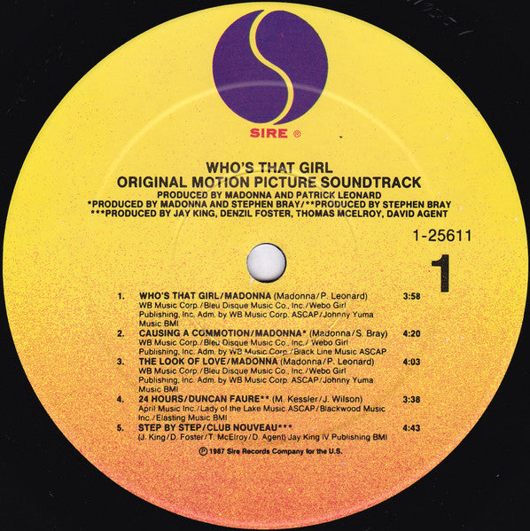 Who Is That Girl Original Motion Picture Soundtrack