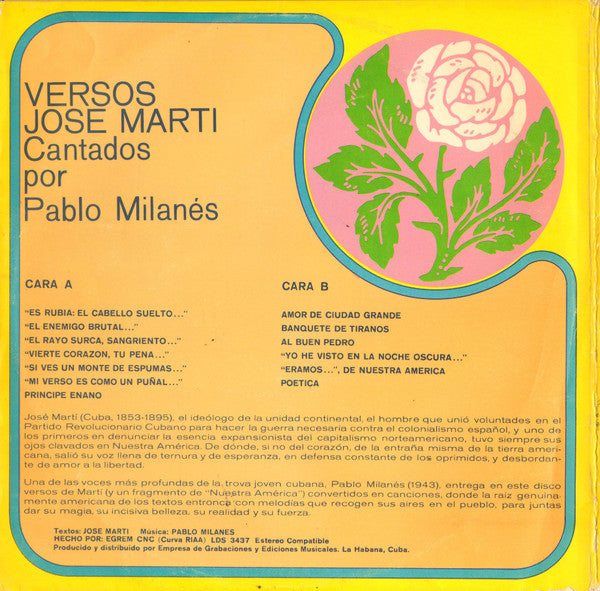 Versos De Jose Marti Cantados Por Pablo Milanes