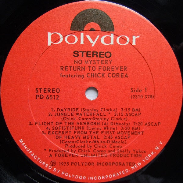 Return to Forever - No mystery (Sin Caja)