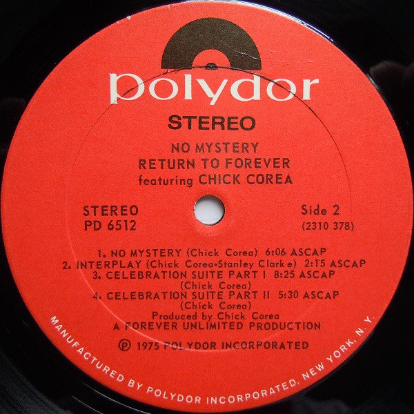 Return to Forever - No mystery (Sin Caja)