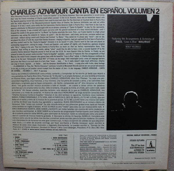 Charles Aznavour Canta En Espanol 2