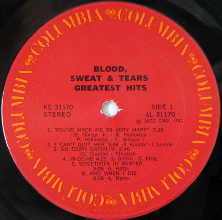 Blood Sweat & Tears Greatest Hits