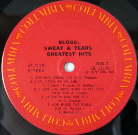 Blood Sweat & Tears Greatest Hits