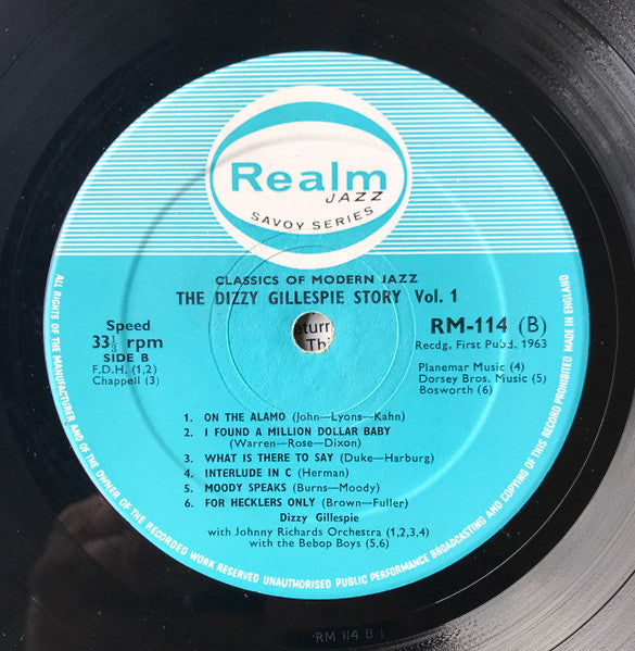 The Dizzy Gillespie Story Volume 1