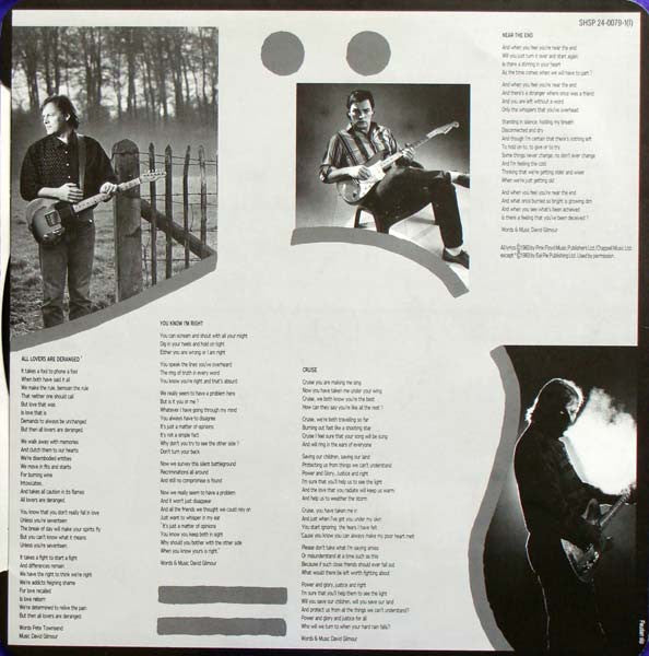 David Gilmour about face