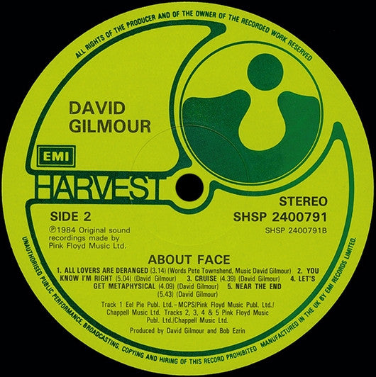 David Gilmour about face