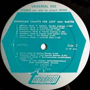 Gregorian Chants For Lent And Easter